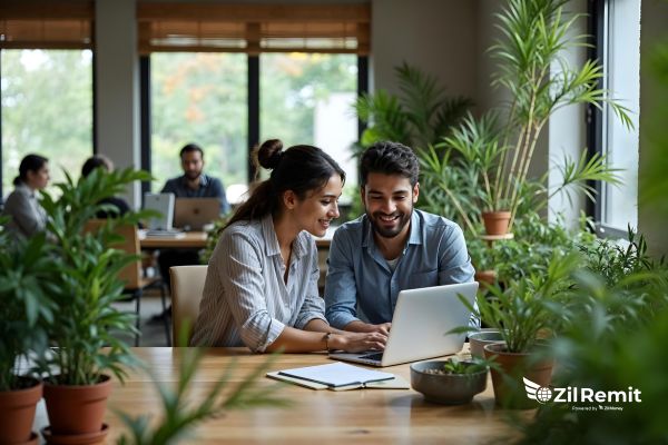 Professional working on laptop in Sweden