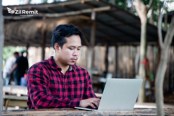 Professional working on laptop in Philippines